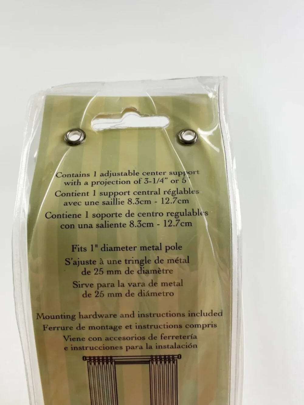 Waverly Warm Oak Center Support for 1 Inch Pole 2 Packs
